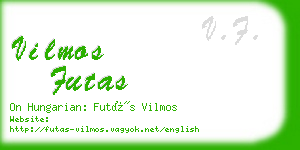 vilmos futas business card